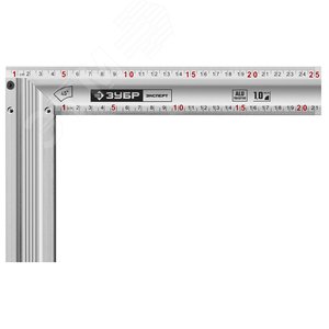 Изображение товара Угольник ЭКСПЕРТ 250 мм жесткий столярный с усиленным алюминиевым полотном (шт)