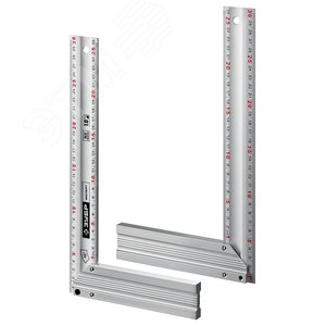 Угольник ЭКСПЕРТ 300 мм жесткий столярный с усиленным алюминиевым полотном - фото 2