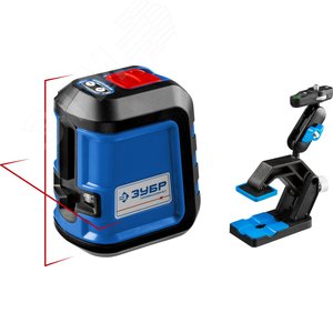 Изображение товара Нивелир лазерный, суперкомпакт, 15м, точн. +/-0,3 мм/м, держатель КРЕСТ-15 (набор)