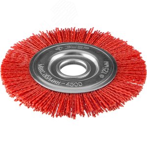 Щетка дисковая для УШМ, нейлоновая проволока с абразивным покрытием, 125х22мм ''Профессионал''. - фото 1