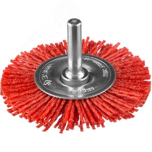 Щетка дисковая для дрели, нейлоновая проволока с абразивным покрытием, 63мм ''Профессионал''. - фото 1