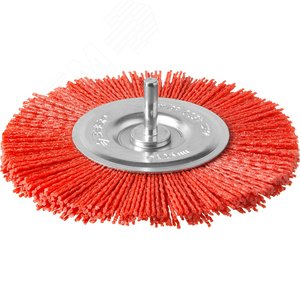 Щетка дисковая для дрели, нейлоновая проволока с абразивным покрытием, 125мм ''Профессионал''. - фото 1