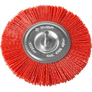 Щетка дисковая для дрели, нейлоновая проволока с абразивным покрытием, 125мм ''Профессионал''. - фото 2