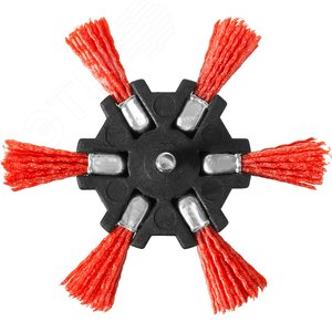 Щетка дисковая ''звезда'' для дрели, нейлоновая проволока с абразивным покрытием, 100мм ''Профессионал''. - фото 2