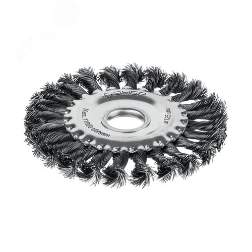 Изображение товара Щетка дисковая для УШМ, жгутированная стальная проволока 0.5 мм, посад. 22 мм, 125х22 мм (шт)