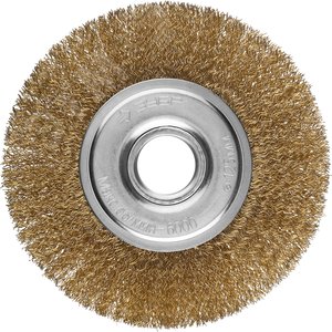 Щетка дисковая для УШМ, витая стальная латунированная проволока 0,3мм, 125х22мм ''Профессионал''. - фото 2