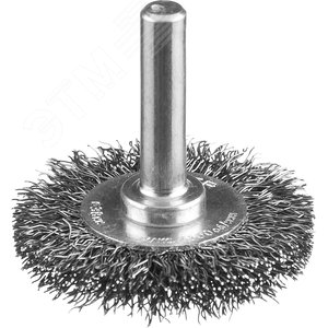 Изображение товара Щетка дисковая для дрели, витая стальная проволока 0,3мм, 38мм ''Профессионал''. (шт)