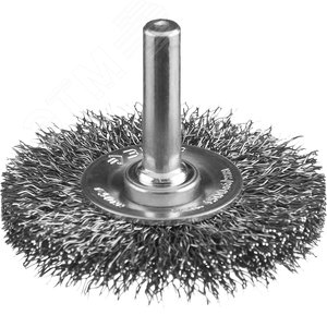 Изображение товара Щетка дисковая для дрели, витая стальная проволока 0,3мм, 50мм ''Профессионал''. (шт)