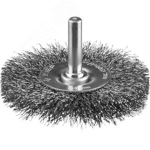 Щетка дисковая для дрели, витая стальная проволока 0,3мм, 63мм ''Профессионал''. - фото 1
