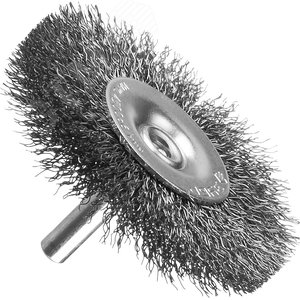 Щетка дисковая для дрели, витая стальная проволока 0,3мм, 63мм ''Профессионал''. - фото 2