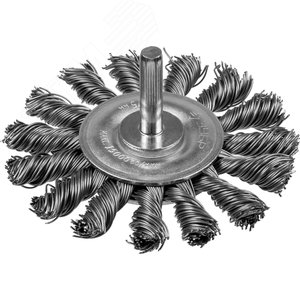 Изображение товара Щетка дисковая для дрели 75 мм, жгутированная стальная проволока 0.5 мм, Профессионал (шт)