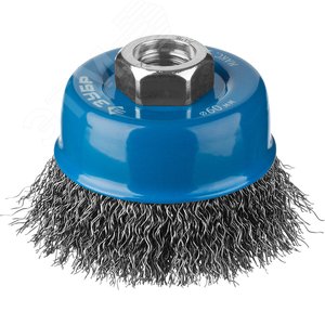 Изображение товара Щетка чашечная для УШМ, витая стальная проволока 0,3мм, 60ммхМ14 ''Профессионал''. (шт)
