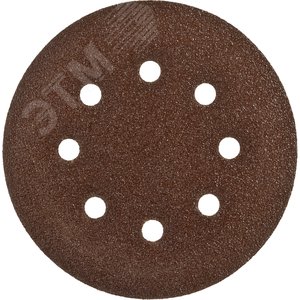 Изображение товара Круг шлифовальный ''СТАНДАРТ'' из абразивной бумаги на велкро основе, 6 отв., Р60, 150мм, 5шт (набор)
