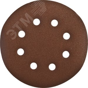 Круг шлифовальный ''СТАНДАРТ'' из абразивной бумаги на велкро основе, 6 отв., Р240, 150мм, 5шт - фото 1