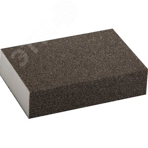 Изображение товара Губка шлифовальная ''Мастер'' четырехсторонняя, средняя жесткость, Р80, 100х68х26мм (шт)