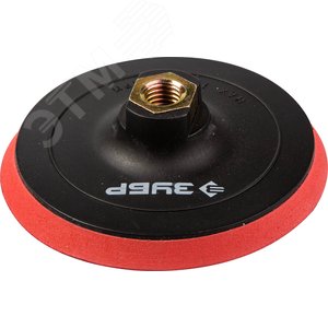 Изображение товара Тарелка опорная ''Мастер'' пластиковая для УШМ под круг на липучке, мягкая полиуретановая прокладка, d 125 мм, М14 (шт)