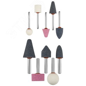 Изображение товара Набор ''Мастер'': Абразивные минишарошки-насадки для гравера и дрели, хвостовик d 3,2мм, d 6мм (набор)