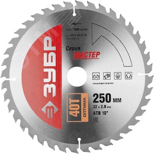 Изображение товара Диск пильный по дереву Оптимальный рез 250X32мм 40Т, диск пильный по дереву (шт)