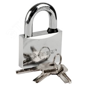 Изображение товара Замок ''ЭКСПЕРТ'' навесной, стальной корпус, классическая форма, закаленная дужка, 60мм (шт)