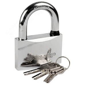 Изображение товара Замок ''ЭКСПЕРТ'' навесной, стальной корпус, классическая форма, закаленная дужка, 70мм (шт)