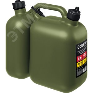 Изображение товара Канистра пластиковая усиленная двухсекционная 5 + 2.5 л, ПРОФЕССИОНАЛ (шт)