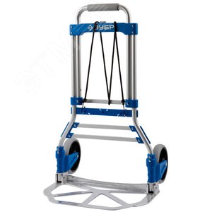 Изображение товара Тележка складная хозяйственная, до 90кг, каркас и платформа из алюминия, платформа 48,5x28,5см, колёса d13см, вес 4,65кг (шт)