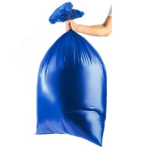 Мешки строительные мусорные 240л, 10шт, особопрочные, из первичного материала, синие, ПРОФИ