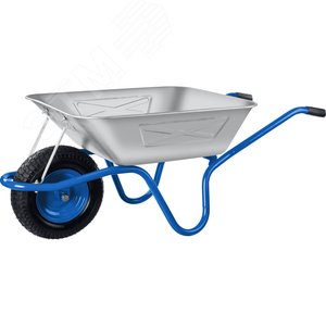 Изображение товара Тачка строительная одноколесная ПТ-250 130 л 250 кг широкое пневматическое колесо (шт)