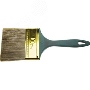 Изображение товара Кисть ''КП-14'' плоская, смешанная щетина, пластмассовая рукоятка, 100мм (шт)