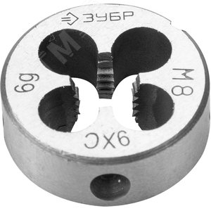 Изображение товара Плашка М8x1.0мм, сталь 9ХС, круглая ручная (шт)