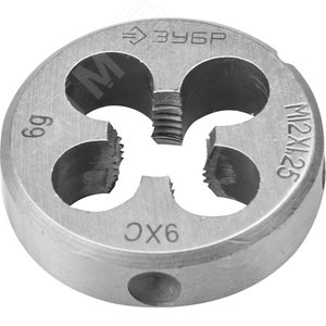 Изображение товара Плашка М12x1.25мм, сталь 9ХС, круглая ручная (шт)