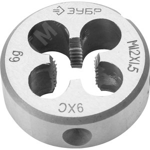 Изображение товара Плашка М12x1.5мм, сталь 9ХС, круглая ручная (шт)