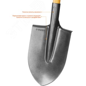 Лопата ''ФАВОРИТ'' штыковая, деревянный черенок, Профессионал - фото 2