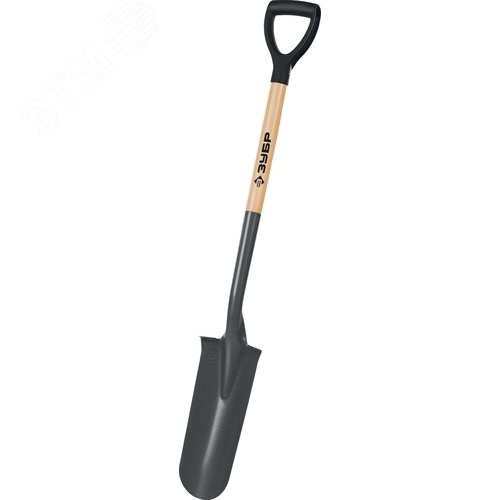 Изображение товара Лопата дренажная, полотно 1.7мм, закалено, дерев. лакир. черенок высшый сорт с рукояткой (шт)