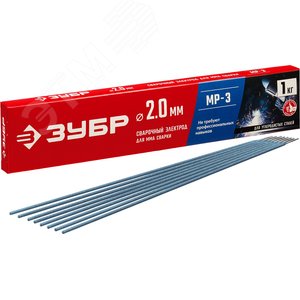 Электроды МР-3 рутиловый, d 2,0x300 мм, 1 кг в коробке. - фото 1