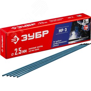 Электроды МР-3 рутиловый, d 2.5x350 мм, 5 кг в коробке. - фото 1