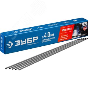 Изображение товара Электроды УОНИ 13/55 с основным покрытием, d 4.0x450 мм, 5 кг в коробке, Профессионал. (уп)