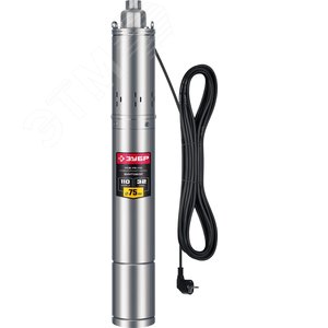 Изображение товара Насос скважинный винтовой НСВ-75-110 ЗУБР, 900 Вт, 110 м, корпус нерж.сталь (шт)