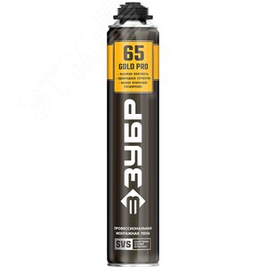 Пена монтажная мелкопористая с увелич. выходом, пистолетная, всесезонная, 850мл, SVS, GOLD PRO 65 - фото 1