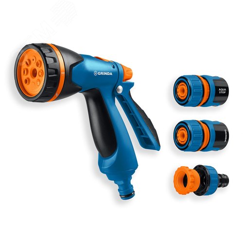 Набор поливочный, PROLine, B-812, питолет поливочный B-8, коннектор 1/2, конектор 1/2 с автостопом - фото 1