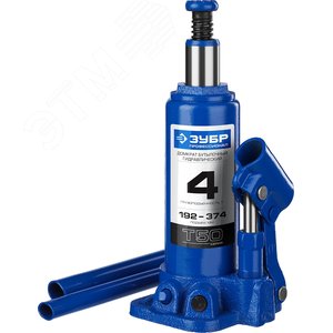 Изображение товара Домкрат бутылочный гидравлический 4т, 192-374мм, Профессионал (шт)