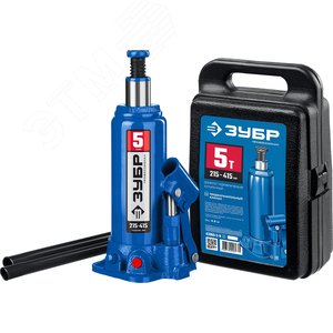 Изображение товара Домкрат бутылочный гидравлический в кейсе 5т, 215-415мм, Профессионал (шт)