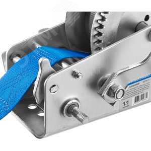 Лебедка ручная барабанная ''Профессионал'', тяговая, ленточная, 1,1т, 10м - фото 2