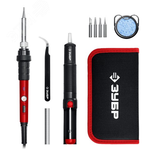 Изображение товара Станция мини-паяльная в сумке-чехле, ПСМ-60, 11-в-1, 220 - 480°C, 60 Вт (шт)