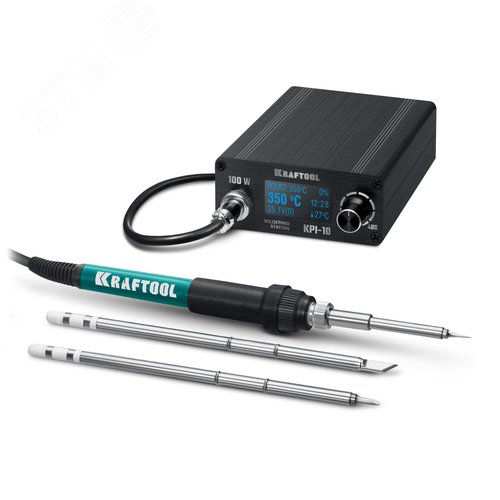 Изображение товара Станция паяльная программируемая, KPI-10, 50 - 480°C, 100 Вт, 3 жала Т12 (шт)