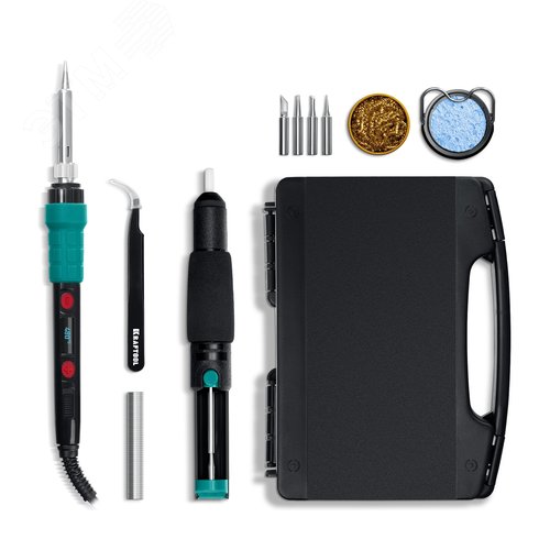 Изображение товара Станция мини-паяльная цифровая, в кейсе, KS-15, 14-в-1, 90 - 480°C, 135 Вт (шт)