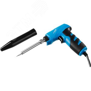 Электропаяльник 30Вт + 130Вт, керамический нагреватель, конус, пистолетная рукоятка, ТУРБО - фото 1