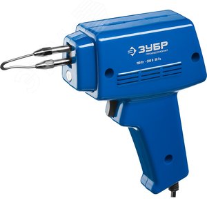 Изображение товара Импульсный паяльник в наборе, 150Вт, нагрев 6 сек., канифоль, припой, 2 сменных жала, в кейсе (набор)