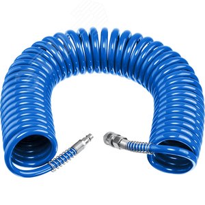 Изображение товара Шланг спиральный воздушный с фитингами рапид 15 м, 6х8 мм, 15 бар, Професиионал (шт)