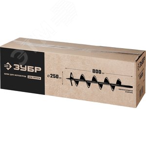 Шнек для мотобуров, грунт, d=250 мм, однозаходный - фото 2